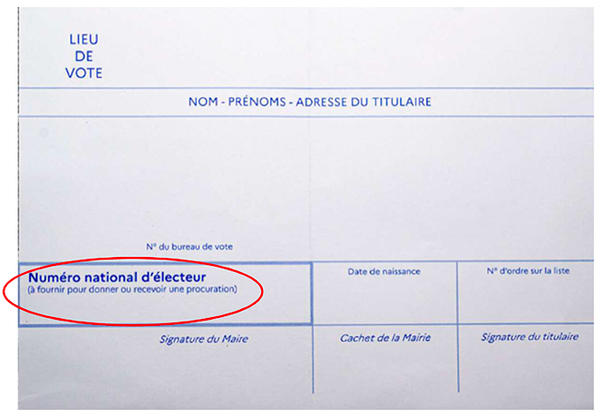carte electorale nne reference